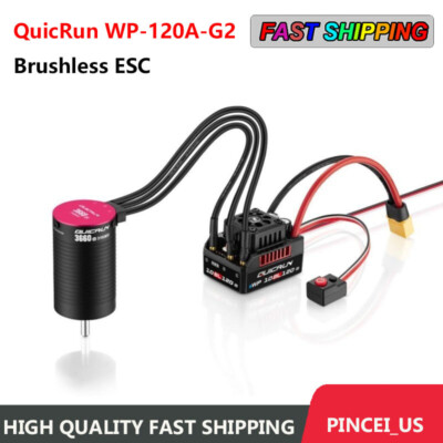 Hobbywing QuicRun WP-120A-G2 Brushless ESC 2-4S LiPo Input 5A (6V/7.4V) BEC