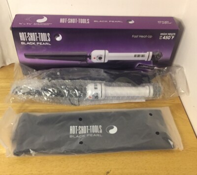 Hot Shot Tools Black Pearl Ceramic Taper Wand Hot Shot Tools Black Pearl Curling Iron Tapered 1 1/4” | eBay main image 4