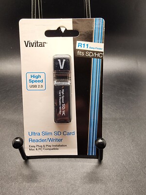 Vivitar Hi-Speed CR-35 SD USB 2.0 Card Reader Compatible with SD, SDHC, MMC & Mi