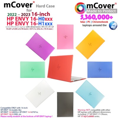 NEW mCover  Hard Case for 2022 ~ 2025 16'' HP ENVY 16-H0xxx 16t-H1xxxx laptop