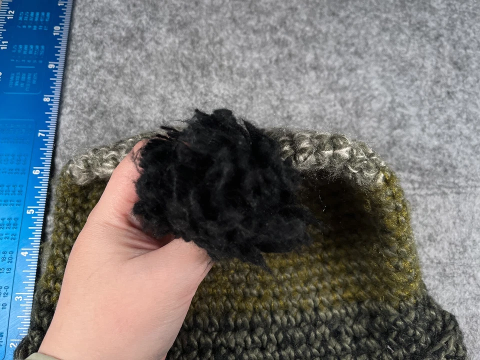 Gorro Chaos Toque Adulto Talla Única Verde Rayas Tejido 100% Acrílico Esquí Pom Foto 4 de 4