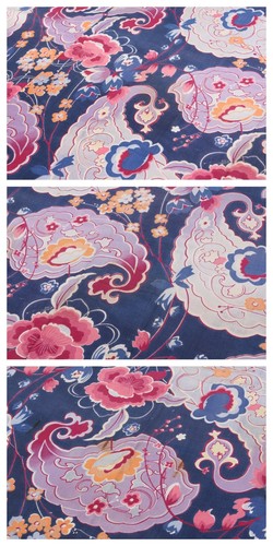 Roller Print On Cotton Fabric Uzbek 7.28' x 6.40' VINTAGE FAST Shipment 14973 - Picture 7 of 10