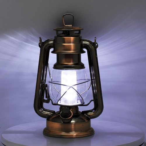 LED Vintage Lantern Metal Hanging Hurricane Lantern 12 LED Dimmer Switch Cold Wh - Picture 3 of 7