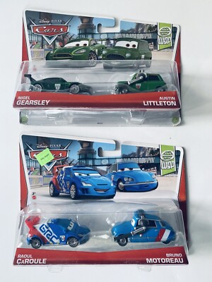 DISNEY Pixar Cars WGP (LOT OF 2) Nigel G. Austin L. Raoul C. Bruno