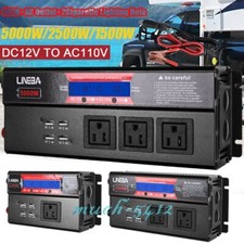 5000W 2500W 1500W Inversor de Carro corriente 12V a 110V Auto Convertidor 4 USB