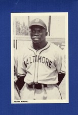 HENRY KIMBRO, Baltimore Elite Giants/FC~Negro League sepia postcard ~1992 Retort