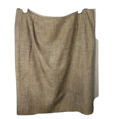 Carlisle,14, Vintage tweed,silk linen blend midi pencil skirt rear hook eyes zip