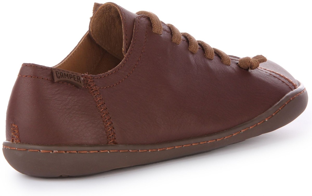 Camper Peu Cami Slip On Wide Fit Casual Leather Shoe Womens Brown
