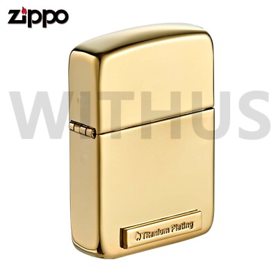 Zippo 1941 Titanium Gold Titanium Coated Emblem Brass Lighter New