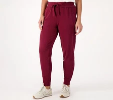 Peace Love World Knit Cotton Blend Jogger w/ Pockets - Women's XL - Berry