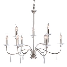 9Chandelier LIght Highly Polished Nickel LED E14 60W