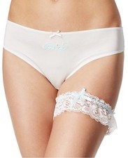 Linea Donatella Women's Lace Garter Light Blue OS