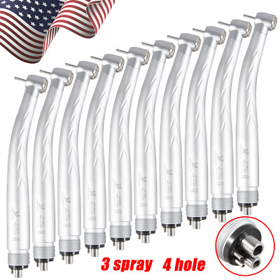 10  Dental High Speed Handpiece Push 3 Spray Turbine For NSK Y3BM