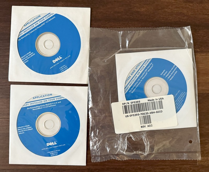 DELL Application CD Reinstalling Cyberlink PowerDVD Tools System Sonic RecordNow