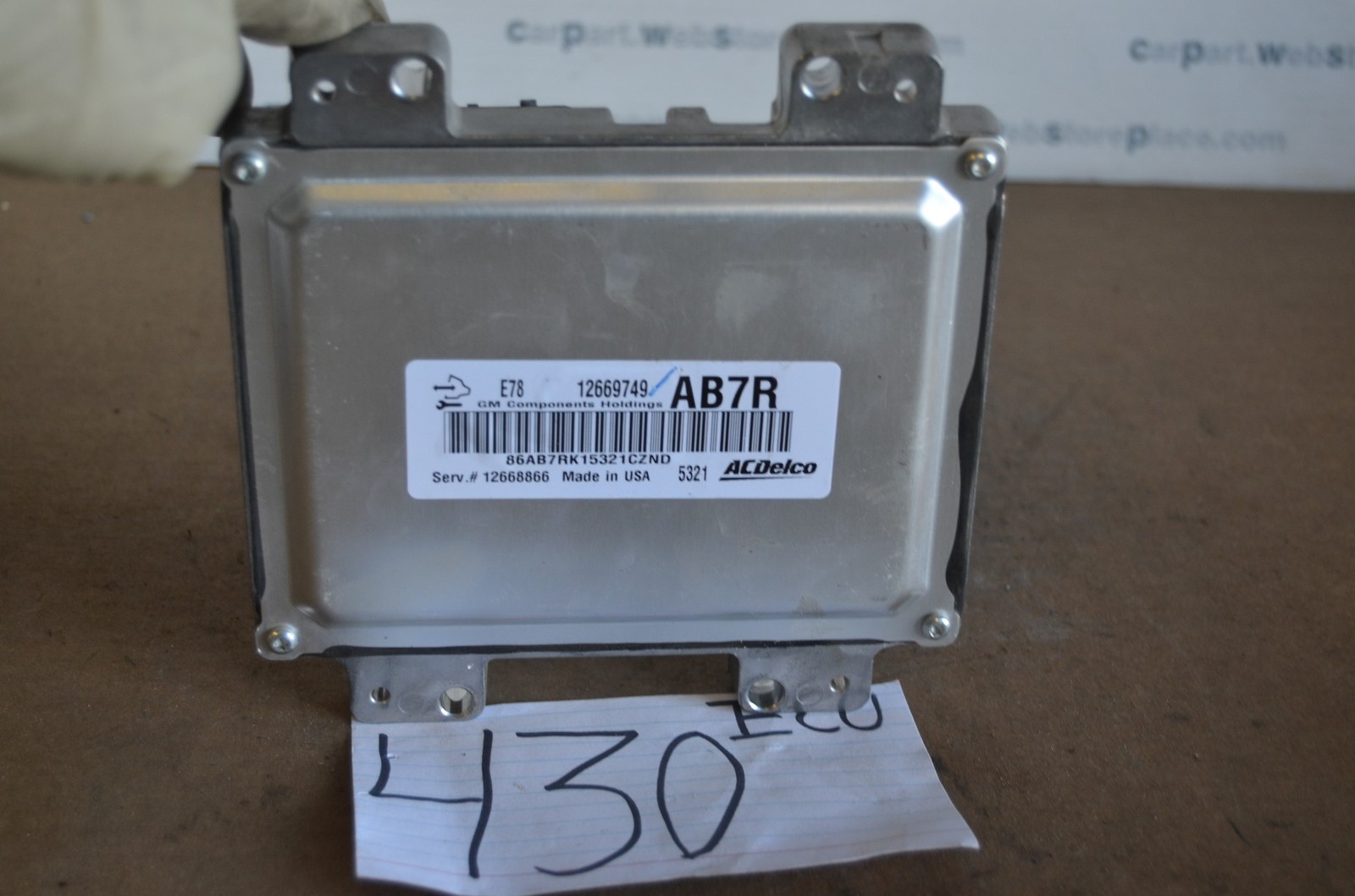 2016 Chevrolet Cruze  #430  Engine Computer ECM ECU ( 12669749 )