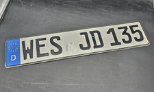 European Vehicle License Plate Craft Mancave Decor Garage Wes Jd 135