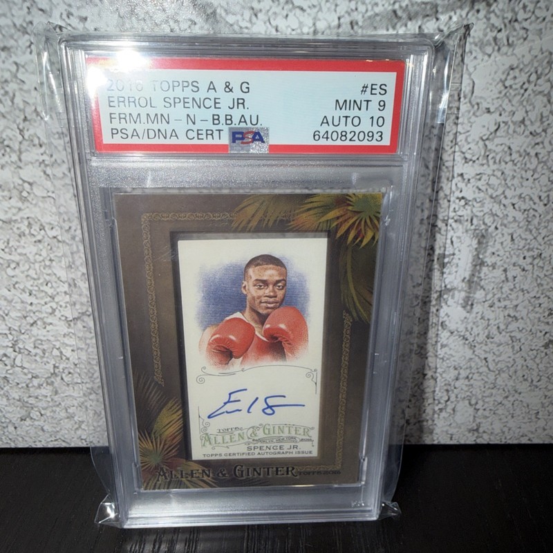 2016 Allen & Ginter Errol Spence Jr Auto Mini Card Graded PSA Mint 9 10 On Auto