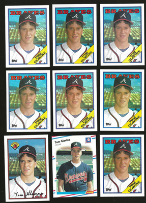 Tom Glavine Rookie Card Lot   Pack Fresh From Recent Live Rip   9 RC Cards