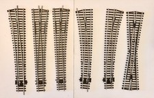 Peco 6x OO Gauge Large Radius Left & Right Nickel Silver Points & Crossing *5*