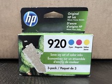 HP 920 Color Ink Cartridge 3 Pack Cyan Magenta Yellow Exp 09/22 Brand New