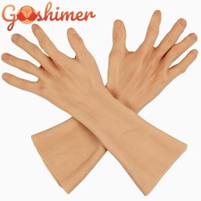 Realistic Silicone Glove Hand Skin Cover Scars Hand Sleeve Cosplay Crossdresser