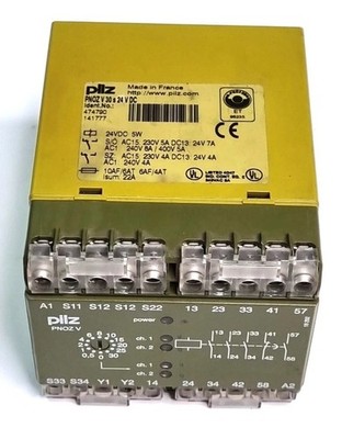 Pilz PNOZ V 30 s Safety Relay 24V DC Ident No 474790 Emergency Stop Module