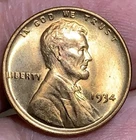 1934 Lincoln Cent nice original GEM RD BU condition coin