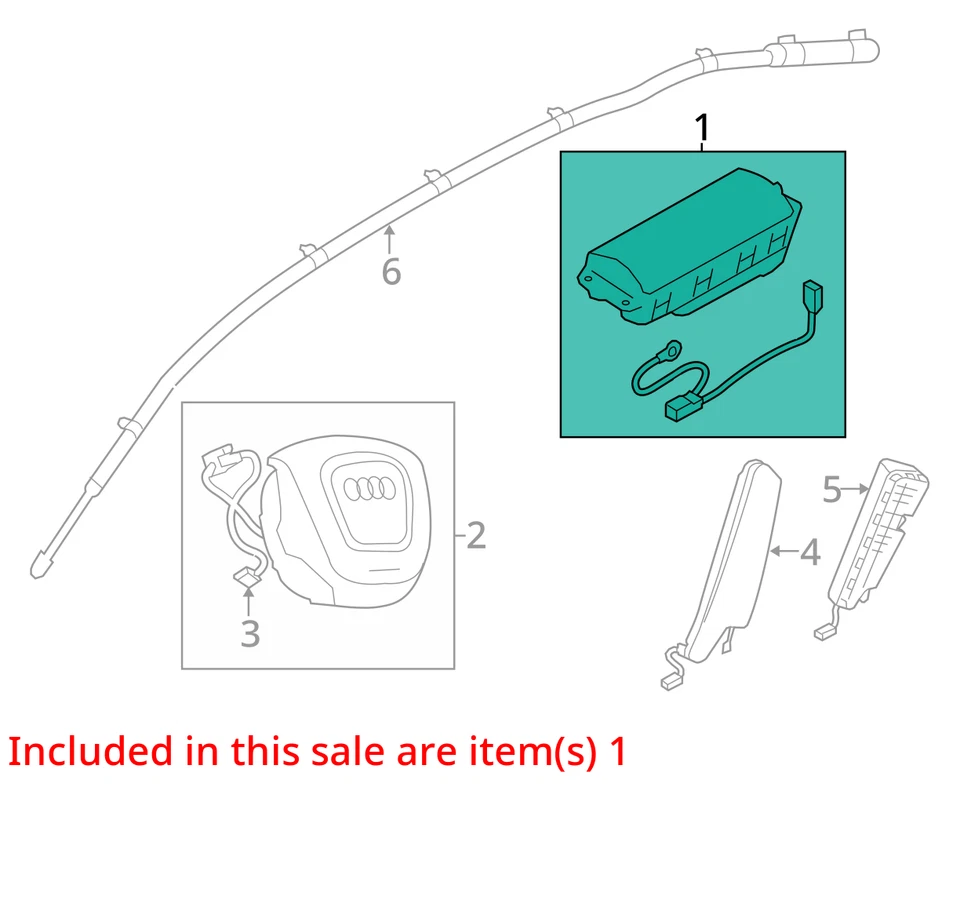 Airbag para tablero de pasajeros derecho Audi A4 2009-2016 OEM Foto 4 de 4