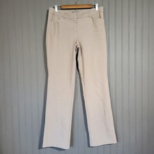 Express Editor Mid-Rise Trouser Dress Pants Straight Leg Tan/Brown Women's 8R