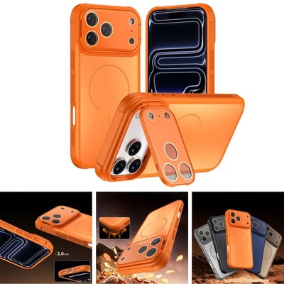 Mag Safe Case+Flip Lens Cover Stand For iPhone 17 Pro Max Air 16 15 14 13 12 11