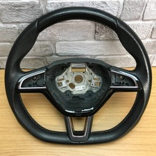 Genuine Skoda Superb MK3, 5E, SPORTLINE leather steering wheel. DSG. 18B