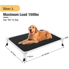 Durable Chew-Proof Dog Cot with Cooling Mesh