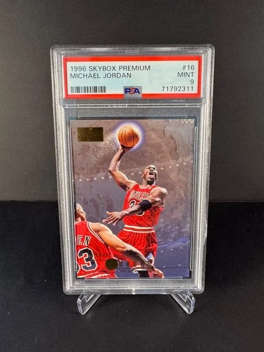 Michael Jordan 1996 Skybox Premium Basketball Card #16 Graded PSA 9