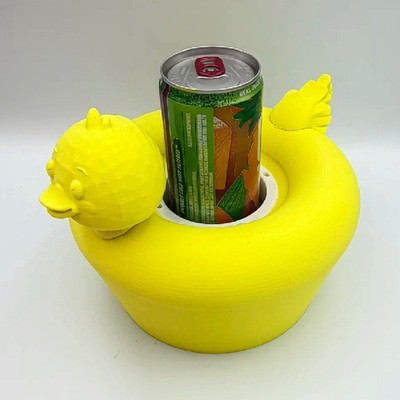 Duck Floating Drink Holder Cup Holder Pool Float, Yellow/Pink