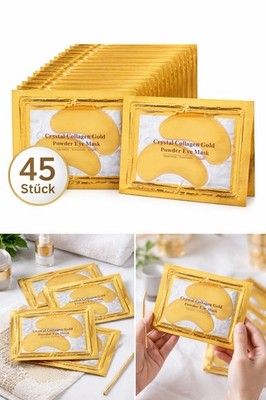 Crystal Collagen Gold Eye Mask 45 Paar Augenpads Anti Falten Augenringe Neu