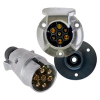 AnhäNger Steckerset 7-Polig ISO1724 KFZ Trailer Strom Stecker Steckdose 12V Set