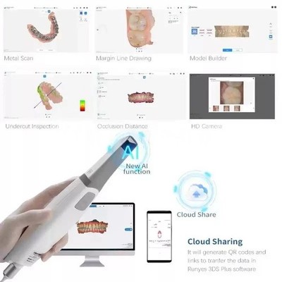 Dental Intra-oral Scanner 3D Real-time Display Software w/Scanning SW + 4 Tips
