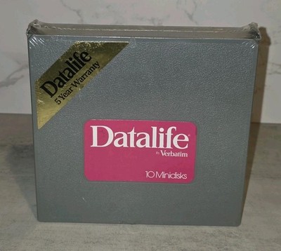 Vintage Verbatim Datalife 10 Minidisks MD 525-01 Brand New Sealed