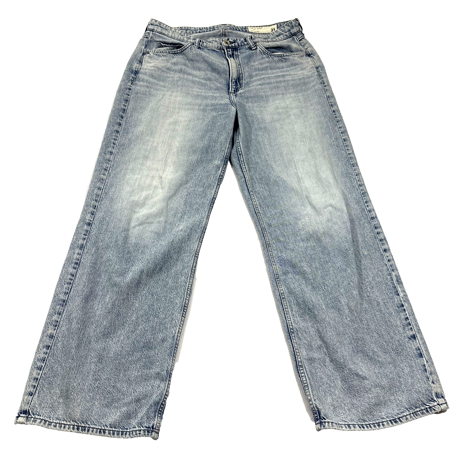 Rag & Bone Size 31 The Cloud Lori Jean Kate High Rise Wide Leg Jeans EUC