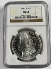 1881-S $1 Morgan Silver Dollar NGC MS64 90% Silver 💥 Blast White💥
