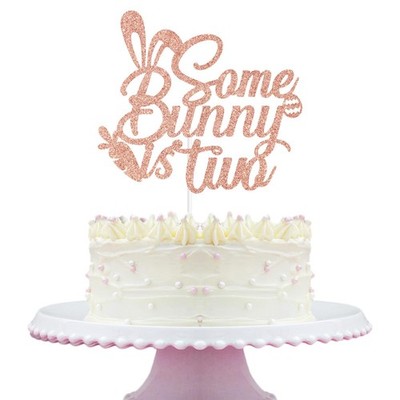 Some Bunny is Cake Topper, Rabbit 2nd Cake Decor, Bunny , Spring Easter Theme...