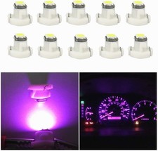 10X Pink T3 Neo Wedge Led 8Mm Base 3030 SMD Chip Car Instrument Cluster Light Da