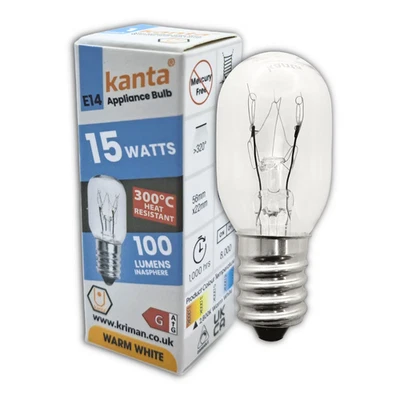 KANTA Pygmy 15w 240v SES / E14 Clear Sign lamps Salt Lamp Replacement Bulbs 1 to 100