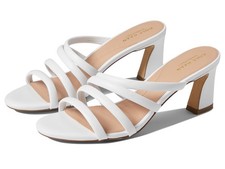 Sz 6.5 Cole Haan Women's Adella Sandal 65 mm White Leather 6.5 B - Medium