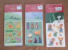 Vintage Hallmark Stickers With Scene Cards 3 Sheets