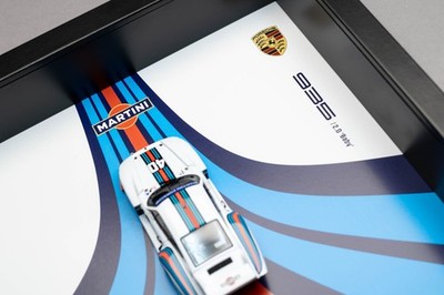 3D Frame Model Diecast Car Wall 1:43 Porsche 935 Martini Winner Hockenheim 1977