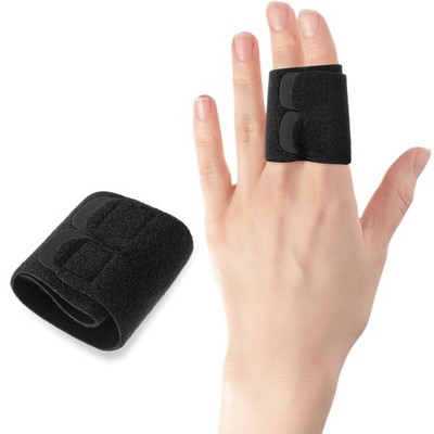 COMNICO Zwei-Finger-Schienen, Nylon verstellbar Finger Buddy Einheitsgröße, schwarz 