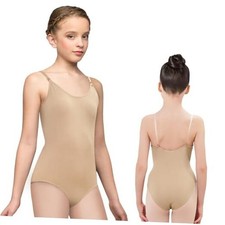 Girls Nude Leotard Seamless Camisole Leotards Undergarment for Ballet Small