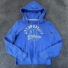 Aeropostale Hoodie Womens XL NYC Athletics 1987 Pullover Sweatshirt Kangaroo