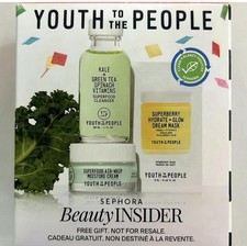 Youth To The People Skin Care Set Cleanser Moisturizer Mask Travel Size